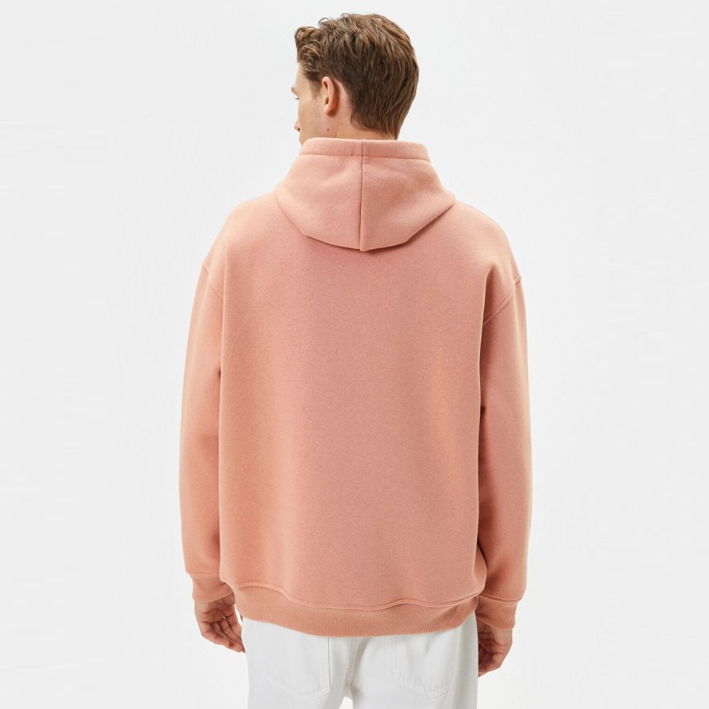 Oversize Sweatshirt Hooded With Printed Slogan On The Back
