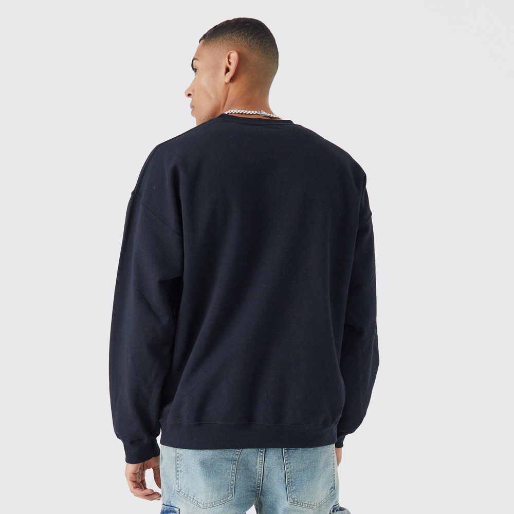 Oversized Revere Sweatshirt Polo – Charcoal