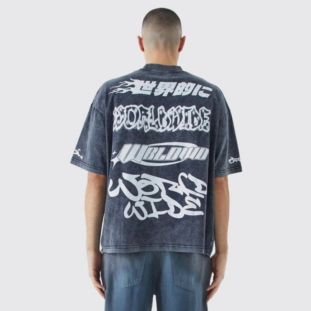 Oversized Ofcl Car Graphic T-Shirt – Black