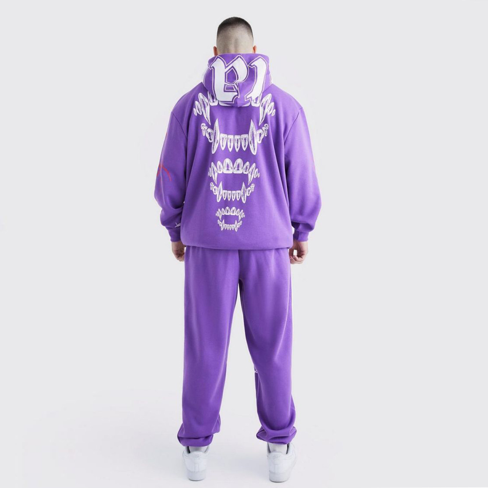 Slim Fit Ofcl Printed Contrast Gusset Tracksuit