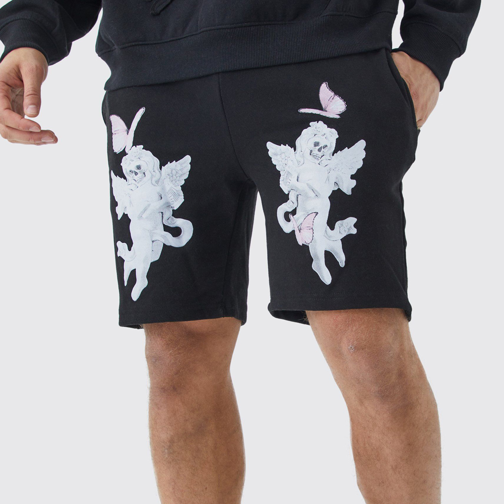 Plus Bm Applique Jersey Shorts