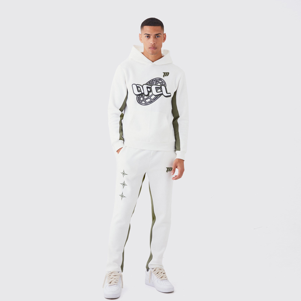 Boxy Embroidred Hooded Tracksuit