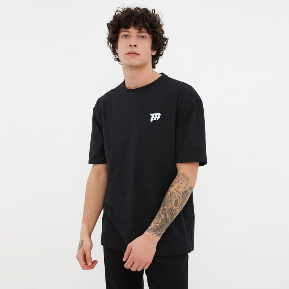 Men’s Regular Fit Thick Fabric 3D Three-Dimensional Embroidery T-Shirt