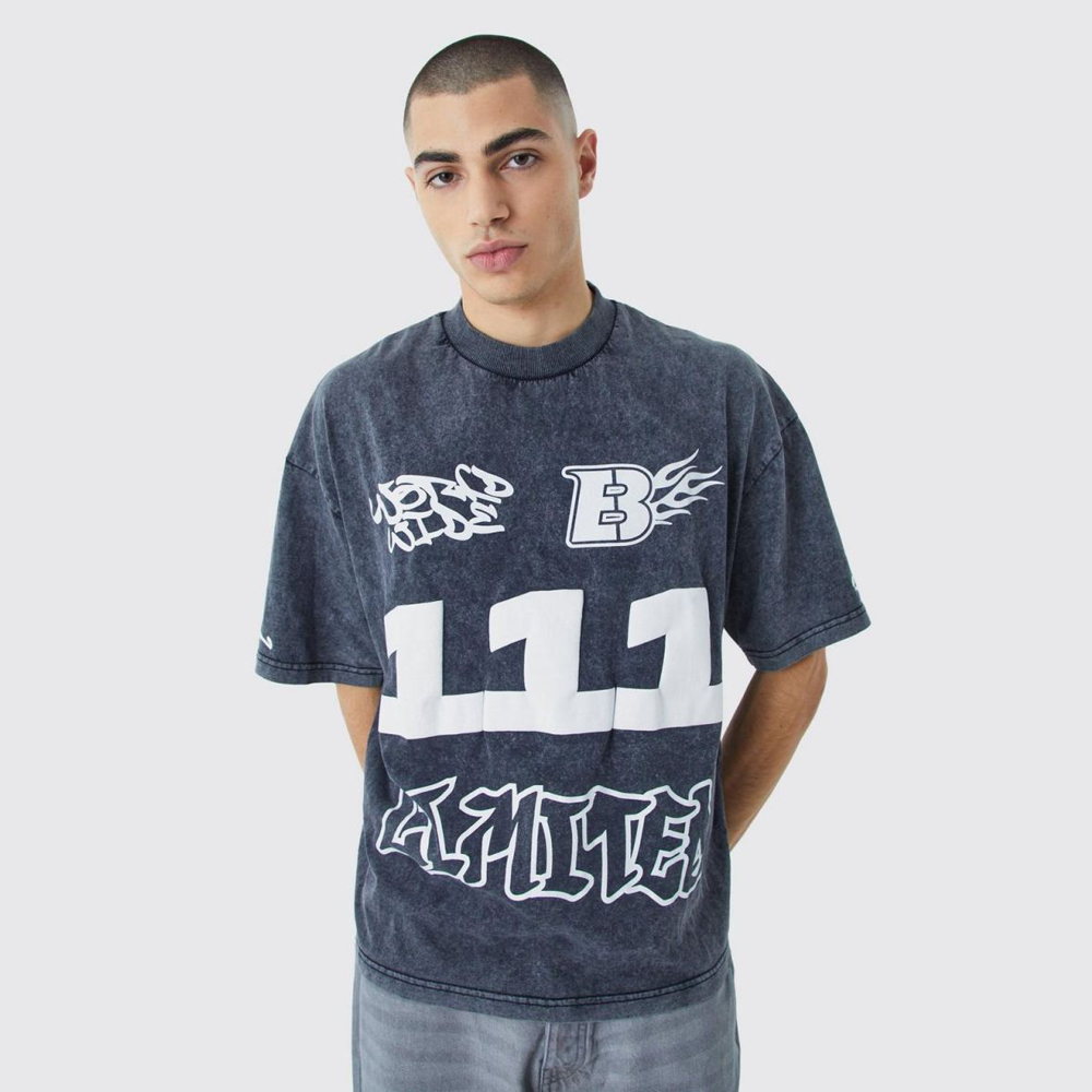 Oversized Ofcl Car Graphic T-Shirt – Black