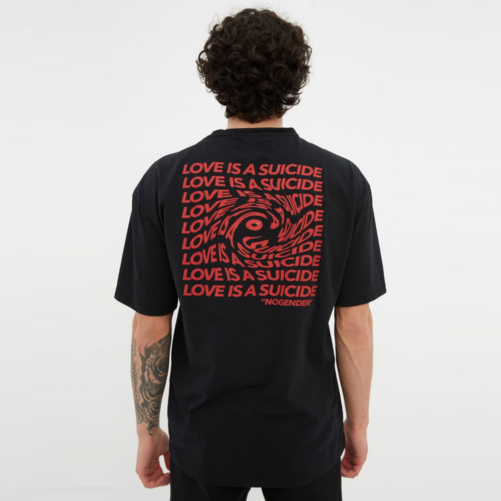 Men’s Regular Fit Thick Fabric 3D Three-Dimensional Embroidery T-Shirt