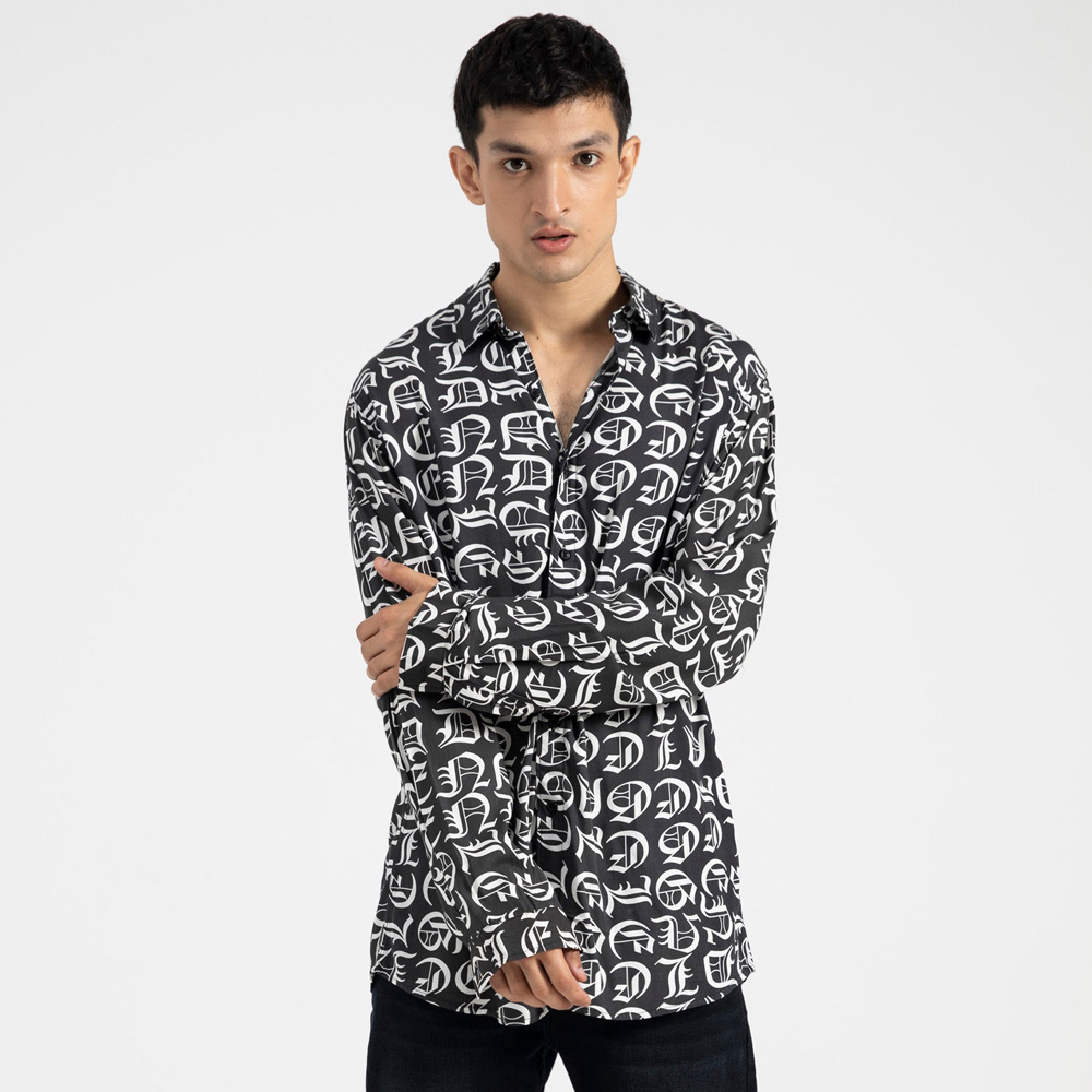 Digital Printing Summer Men Plus Size Shirt