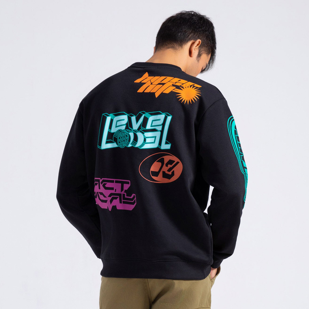 Oversized Revere Sweatshirt Polo – Charcoal