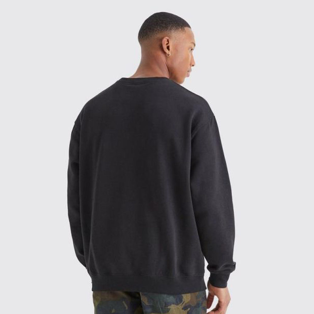 Oversized Revere Sweatshirt Polo – Charcoal