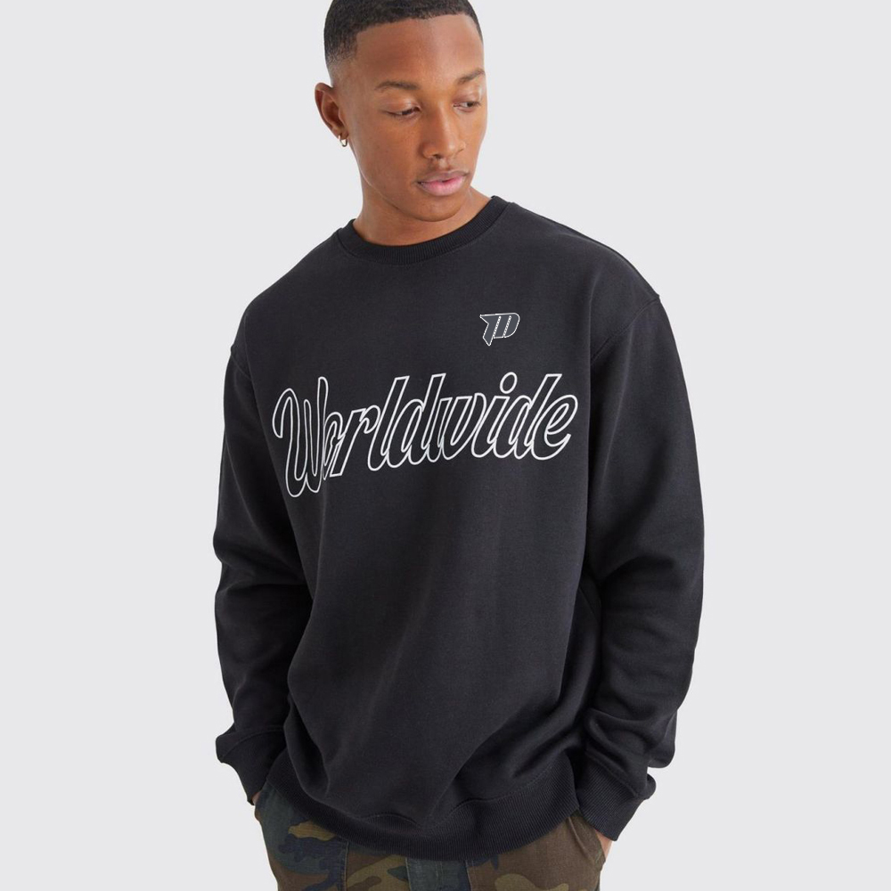 Oversized Revere Sweatshirt Polo – Charcoal